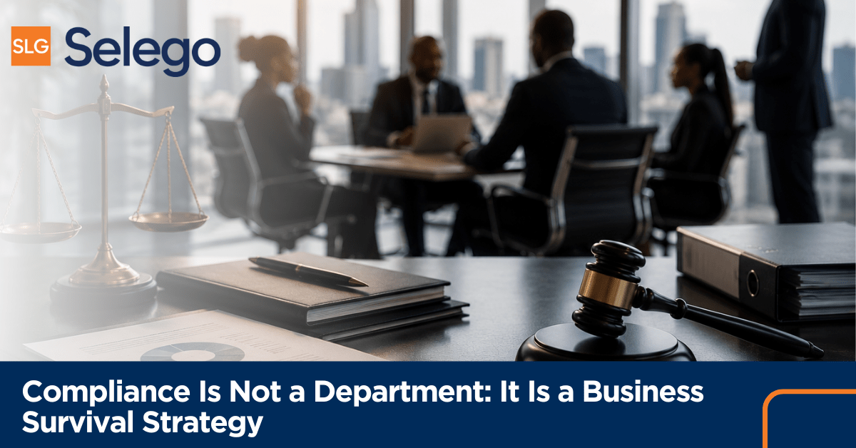 Corporate compliance and legal advisory meeting in a modern office with governance documents and legal tools.